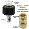 thumbnail image 4 of Bgsha M22 Rondelle Adaptateur Pivotant Ensemble 14mm 15mm Raccordement Rapide à 1/4“ 3/8“ Accessoire, 4 of 9