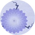 thumbnail image 1 of Ahgly Company Tapis Rond Lavable en Machine Intérieur Transitionnel Bleu Céleste, 7 Pieds Rond, 1 of 7
