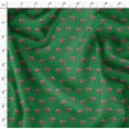 thumbnail image 4 of Soimoi Green Poly Georgette Fabric Watercolor Macaw Parrot & Triangle Geometric Fabric Prints By Yard 52 Inch Wide, 4 of 5
