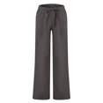 thumbnail image 2 of MAWCLOS Men Trousers Elastic Waist Sweatpants Drawstring Pants Baggy Party Solid Lounge Dark Gray M, 2 of 9