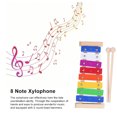 thumbnail image 4 of Xylophone, Durable Better Learning 8 Notes Glockenspiel Instrument Aluminum Wood Great Workmanship  For Melody, 4 of 8
