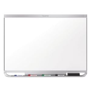 Quartet Tableau blanc magnétique, porcelaine, tableau blanc, tableau d'effacement à sec, 4' x 3', Cadre en aluminium, prestige 2 Duramax (P554AP2)