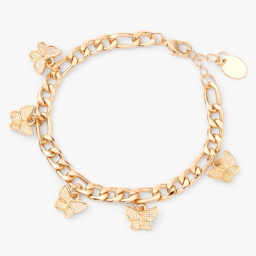 Claire's Gold Bracelet Butterfly Charms