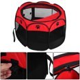 thumbnail image 4 of Pet Cat Dog Portable Foldable Cage Exercise & Play Tent Mesh Cover Indoor/Outdoor Use Red, 4 of 6