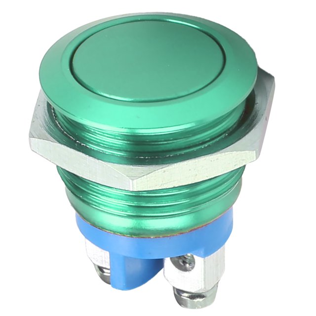 Interrupteur à Pousser, Interrupteur à Bouton en Métal Inoxydable Auto-Réinitialisable Interrupteur à Bouton en Métal Fabriqué avec Expertise