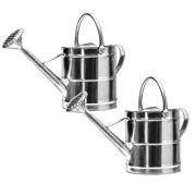 Leojiow 2Pcs Watering Can Galvanized 8 L 12L Stainless Steel Watering Can For Outdoor Garden Durable Rustproof Watering Pot With Ergonomic Handle And Spout Large Capacity Watering Can 23X23X22Cm
