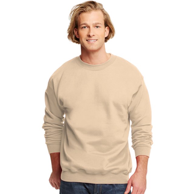 Hanes Ultimate Cotton Adult Crewneck Sweatshirt, S, Pebble