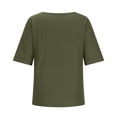 thumbnail image 4 of Timegard Hauts pour Femmes en Coton et Lin Été Manches Mi-Longues Col Rond à Boutons Chemises Décontractées Amples Haut Blouse, 4 of 7
