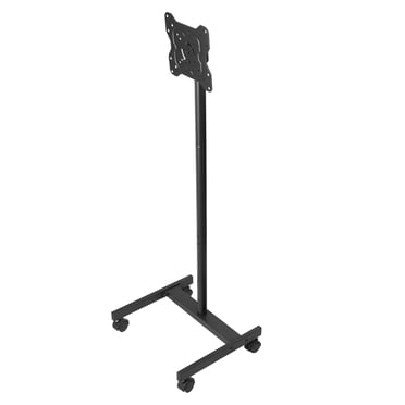 KFFKFF TV Stand Mount, Mobile TV Cart for 17-55 Inch Screens, Portrait to Landscape, Portable TV Stand with Wheels Holds up to 44 lbs,Max VESA 200x200mm