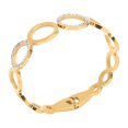 thumbnail image 4 of Golden Oval Chain Bracelet, Comfortable Wearing Bright Oval Chain Bracelet  For Girls For Date, 4 of 8