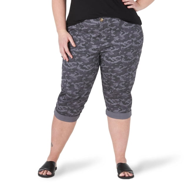 Lee Riders Women's Plus Comfort Waist Utility Capri