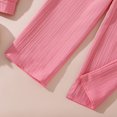 thumbnail image 4 of vdgthytj Toddler Boy Girl Fall Spring Clothes Kids Long Sleeve Button down Shirt and Wide Leg Pants 2PCS Lounge Outfit, 4 of 9