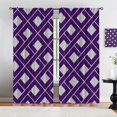 thumbnail image 3 of Rhombus Geometry Arrows Kids Blackout Extra Long Curtains, Symmetric Plaid Pattern Rod Pocket Easy to Clean Curtains, Fast Drying Machine Washable Window Shades for Living Room Bedroom-W52xL84in, 3 of 5