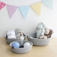 thumbnail image 1 of Storage Basket Three Piece Set, Rope Material Organizer, Household Dirty Clothes Toys Miscellaneous Storage, Elegant Design with Leather Handles, Varied Sizes, Easy to Clean, 1 of 6