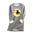 thumbnail image 2 of T-shirts Chemises pour Femmes Mode Décontractée Manches Longues Col Rond Blouses et Chemises Chandail pour Femmes en Liquidation, 2 of 3