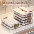 thumbnail image 4 of Dumpling Box Good Sealing Anti-stick Bottom Refrigerator Noodles Crisper Wonton Case with Lid Daily Use, 4 of 12