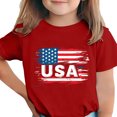 thumbnail image 1 of T-Shirt pour Enfants, Imprimé de la Fête de l'Indépendance à Manches Courtes et Col Rond, Haut Décontracté et Polyvalent pour Garçons et Filles de 3 à 15 Ans, 1 of 6