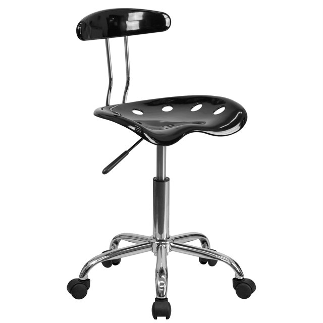 Scranton & Co Computer Task Office Chair in Black and Chrome