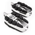 thumbnail image 4 of Krator Repose-Pieds Réglables pour Autoroute Compatible avec Harley Davidson FLST Heritage Softail 1986-2006, 1 Paire, Chrome, 4 of 6