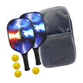 thumbnail image 3 of jinwen Premium Pickleball Paddles Set and Portable Storage Bag 2 Rackets Nonslip Grip 4 Colorful, 3 of 9