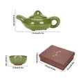 thumbnail image 2 of karymi Ice Crackle Glaze Ceramic Tea Set Gift Box, 1 Teapot and 6 Cups Light Blue Green Multi Color, Traditional Chinese Style for Home Office Gathering Party Favors, 2 of 5