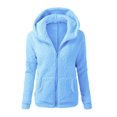 thumbnail image 2 of Innerwin Cardigans Long Sleeve Ladies Hoodies Fall Front Zip Leisure Sweatshirt Water Blue 5XL, 2 of 3