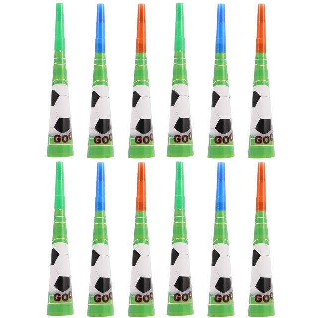 Shisuyan 18pcs Party Trumpets Green Plastic Cheering Horn for Carnival Events Gatherings