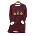 thumbnail image 1 of Hauts pour Femmes Mode Féminine Décontractée Blouses et Chemises à Manches Longues Col Rond Chandail en Molleton Col Rond d'Halloween en Liquidation, 1 of 3