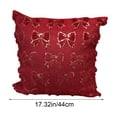 thumbnail image 3 of Polyester Pillowcase Red Bow Sequined Pillow Cover Quilted Plush Polyester Cushion Cover for Sofa Chair Seat Decor(1Pcs) Rkxzt, 3 of 9