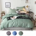 thumbnail image 1 of Bedding Set under $5! CQCYD Bedding Set 3 Piece Queen Size, Textured Pattern Duvet Cover Set with Pillowcases, Soft Microfiber Bed Sheet Set for Bedroom, Machine Washable Comforter Cover Set, 1 of 9