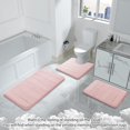 thumbnail image 2 of ORUYROP Memory Foam Bath Mat Large Size, 36 x 24 Inches,Soft and Comfortable, Super Water Absorption, Non-Slip, Thick, Machine Wash, Easier to Dry for Bathroom Floor Rug, Soft Pink, 2 of 6