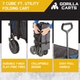 thumbnail image 2 of Gorilla Carts Chariot Pliable et Rabattable, Plateau de 7 Pi3, Capacité de Charge de 150 lb, Bleu, 2 of 11