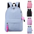 thumbnail image 2 of Girl School Backpack Lightweight School Bag Student Backpack with Pompom Pendant, 2 of 4