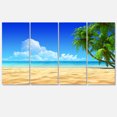 thumbnail image 2 of Coconut Palms Bent into Beach - Seashore Canvas Art Print, 2 of 3