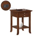 thumbnail image 3 of American Heritage Logan Table d'Appoint avec Station de Recharge, Fini Bois Espresso, 3 of 8