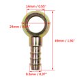 thumbnail image 4 of Unique Bargains 8mm ID Hose Barb 14mm Banjo Fitting Fuel Brake Line Adapter for Motorcycle Car, 4 of 4