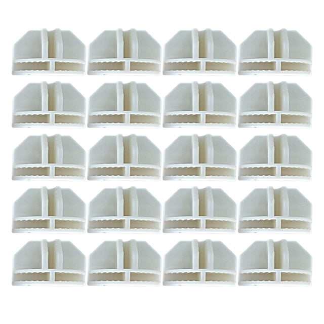 20Pcs Storage Closet Cube Repair Grid Connectors Replacement Spare Parts Grid Connectors Grid Wire Storage Cubes for Modular Organizer Cube Shelf White Semi Circle