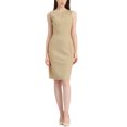 thumbnail image 1 of INSPIRE CHIC Robe de Travail pour Femme Élégante Sans Manches Moulante Fourreau Crayon Robes TG Abricot, 1 of 5