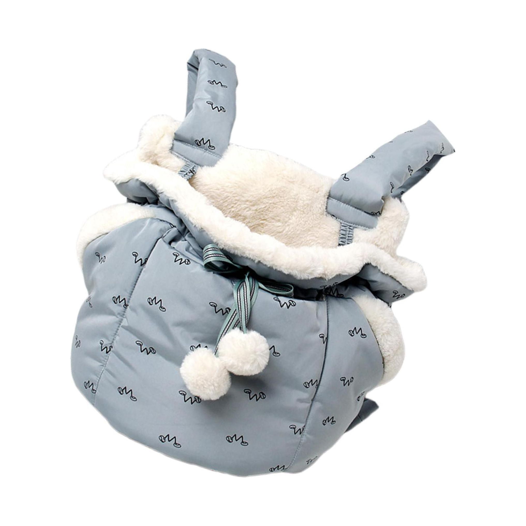 Wweixi Hanging Chest Plush Warm Pet Carrier Bag Cat Dogs Backpack Cage Pet Bags Blue