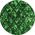 thumbnail image 1 of Ahgly Company Tapis Rond Lavable en Machine Intérieur Transitionnel Vert Forêt Foncé, 3 Pieds Rond, 1 of 7
