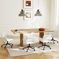 thumbnail image 3 of Homy Casa Ergonomic Task Chair, Adjustable Height with Swivel Base, Beige Chenille Fabric, 3 of 10