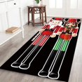 thumbnail image 1 of Christmas Mats and Rugs Flannel Fabric Non Slip Rubber Backing Absorbent Bath Rug Home Kitchen Floor Mat (60 x 180cm, 5#), 1 of 2