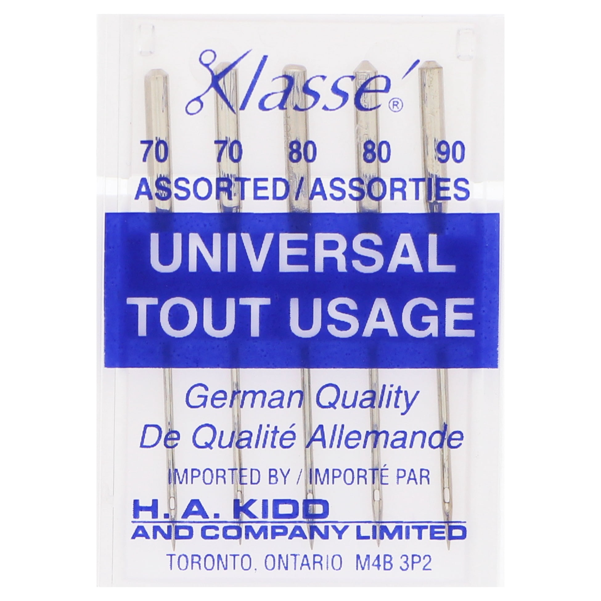 KLASSE´ Universal Sharps Needles, Assorted Sizes 2-70/10, 2-80/12, 1-90/14