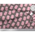 thumbnail image 3 of Soimoi Moss Georgette Fabric Pig Animal Print Fabric by The Yard 42 Inch Wide, 3 of 3