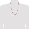 thumbnail image 4 of Diamond2Deal 14K Yellow Gold 2.5mm Semi Solid Diamond-cut Rope Chain Necklace for Women 24", 4 of 6