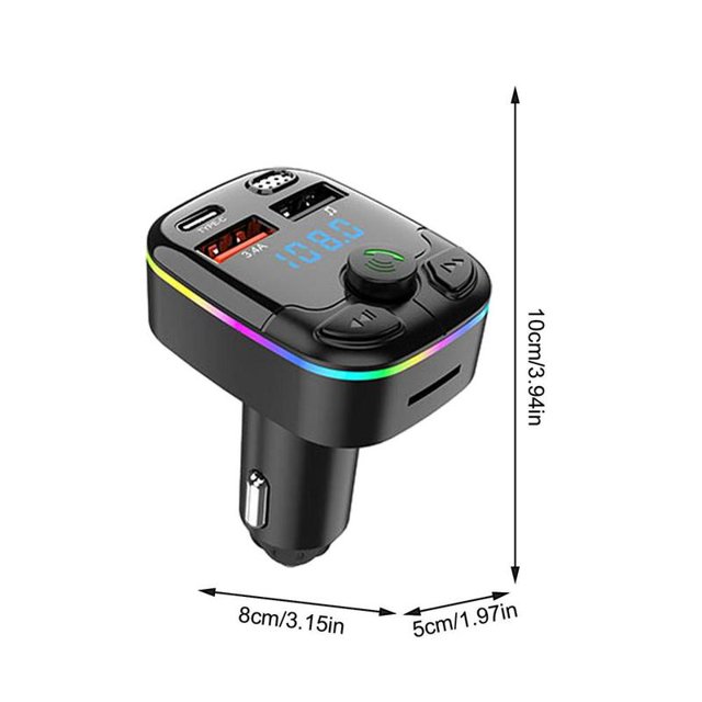5.0 Car Bluetooths FM Transmitter Wireless LED Display Auto MP3 Player Dual USB Ports Phone Charger For Car Radio Music Adapter