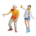 thumbnail image 4 of Wweixi 1/87 Diorama Graffiti Figure Characters Resin People Train Layout white yellow 5Set, 4 of 6