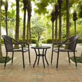 thumbnail image 2 of Bowery Hill 3 Piece Wicker Patio Bistro Set in Brown, 2 of 5