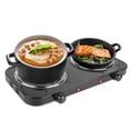 thumbnail image 1 of iMounTEK Electric Stove for Cooking 2000W Electric Double Burner Coil Heating Hot Plate Stove Countertop RV with Non Slip Rubber Feet 5 Temperature A, 1 of 8