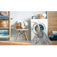 thumbnail image 2 of Ahgly Company Tapis de Zone Rond Gris Transitionnel pour Intérieur Lavable à la Machine, 6 Pieds Rond, 2 of 7